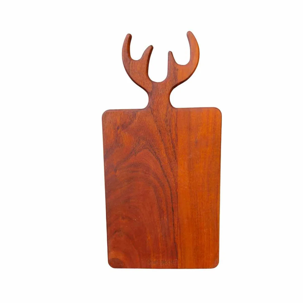 Deer Antler Wooden Serving Board