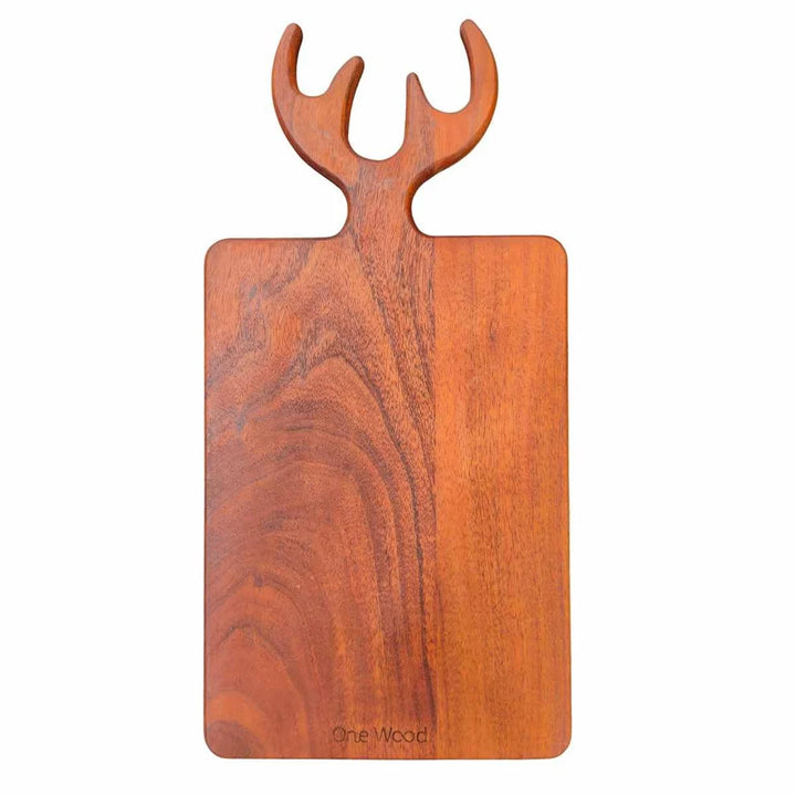 Deer Antler Wooden Serving Board