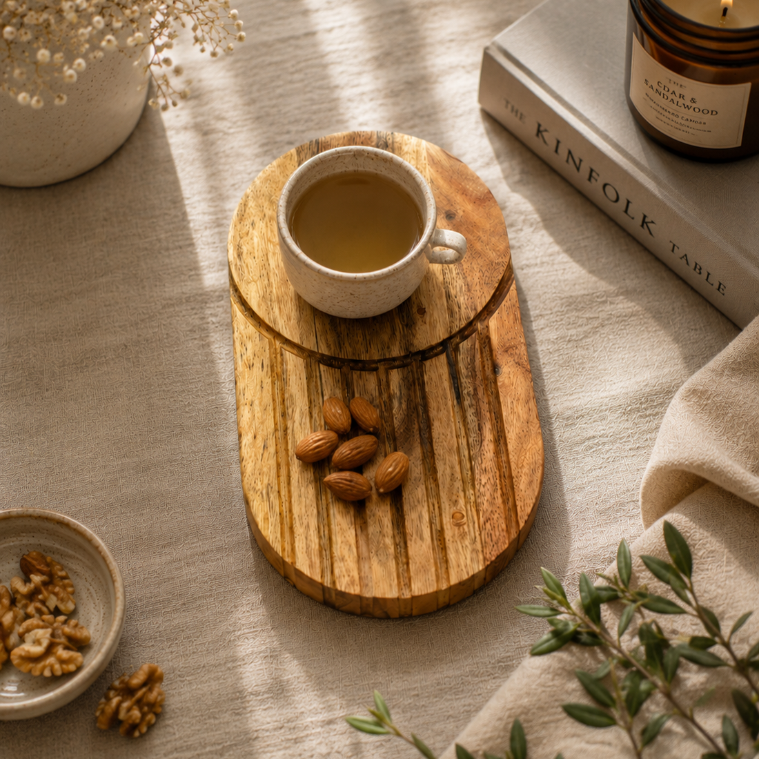 Crescent Arc Wooden Serving Board
