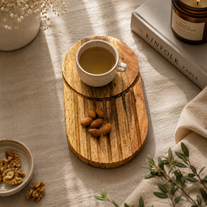 Crescent Arc Wooden Serving Board